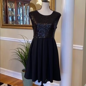 Pretty Little Black Dress!  Sequined Top